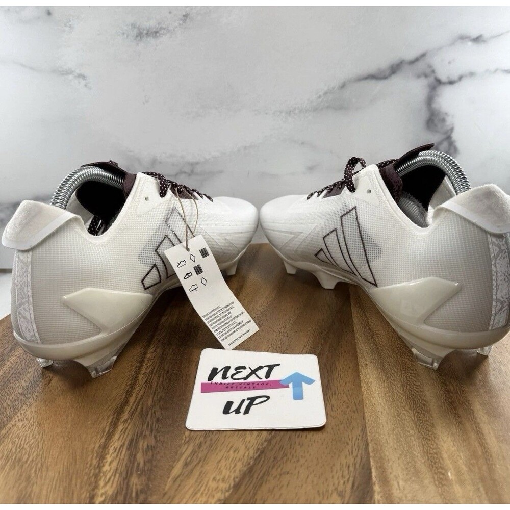 Men’s 13-adidas Adizero Electric 1 IE6289 Football Cleats White Maroon NEW - Picture 6 of 8